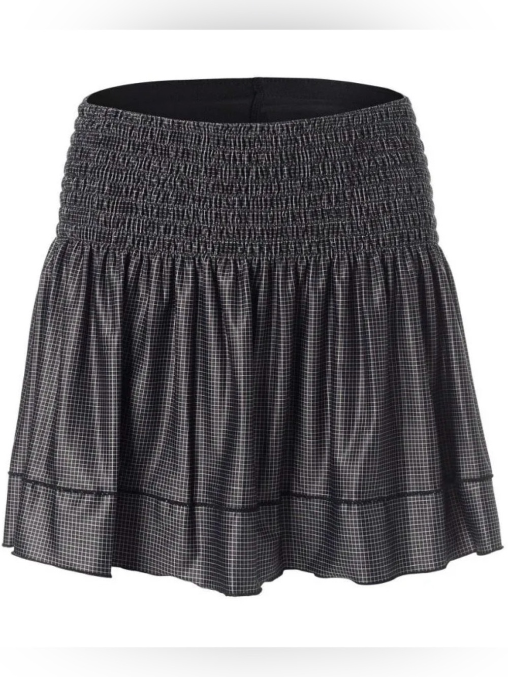 Lucky in Love Black Smocked Waist Mini Skirt